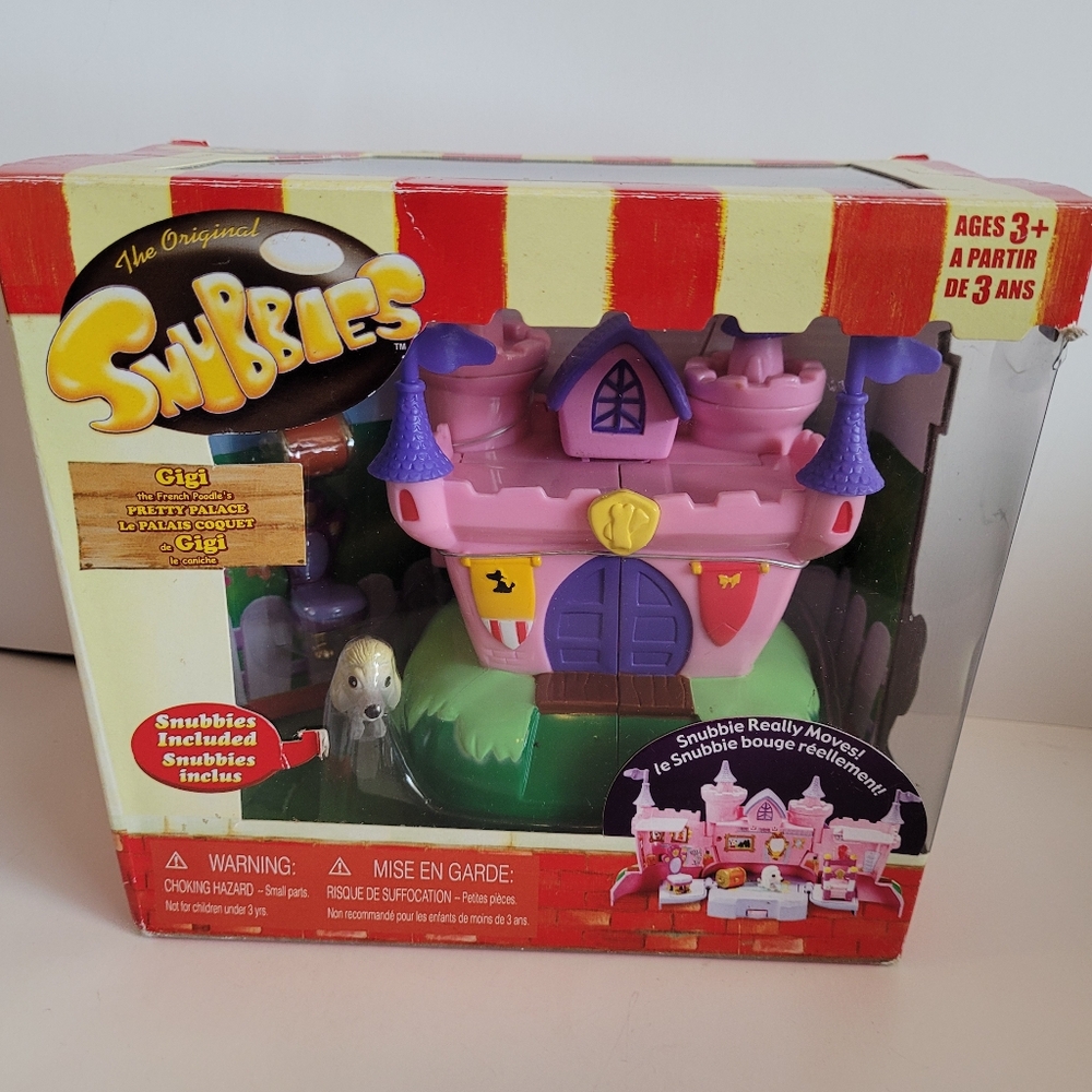 Snubbies Pretty Palace w/ Gigi NIB Toy Quest Y2K Dog Figures